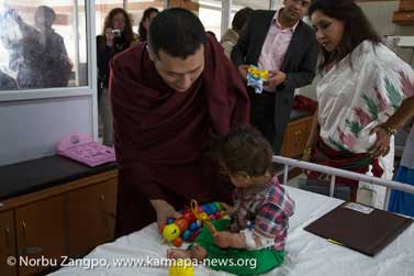Gyalwa Karmapa at
                  AIIMS Hospital