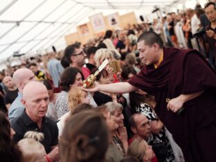 Thaye Dorje, His Holiness the 17th Gyalwa Karmapa, visits the London Diamond Way Buddhist Centre. Photo: Tokpa Korlo.