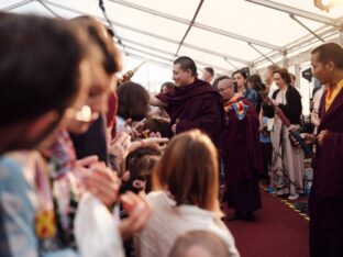 Thaye Dorje, His Holiness the 17th Gyalwa Karmapa, visits the London Diamond Way Buddhist Centre. Photo: Tokpa Korlo.