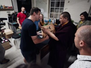 Thaye Dorje, His Holiness the 17th Gyalwa Karmapa, visits the London Diamond Way Buddhist Centre. Photo: Tokpa Korlo.