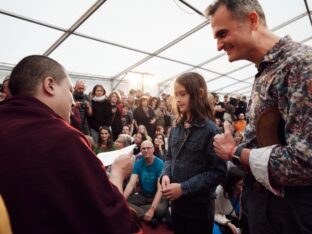 Thaye Dorje, His Holiness the 17th Gyalwa Karmapa, visits the London Diamond Way Buddhist Centre. Photo: Tokpa Korlo.