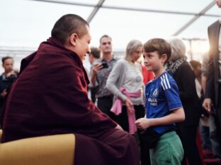 Thaye Dorje, His Holiness the 17th Gyalwa Karmapa, visits the London Diamond Way Buddhist Centre. Photo: Tokpa Korlo.