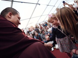 Thaye Dorje, His Holiness the 17th Gyalwa Karmapa, visits the London Diamond Way Buddhist Centre. Photo: Tokpa Korlo.