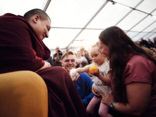 Thaye Dorje, His Holiness the 17th Gyalwa Karmapa, visits the London Diamond Way Buddhist Centre. Photo: Tokpa Korlo.