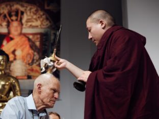 Thaye Dorje, His Holiness the 17th Gyalwa Karmapa, at the Europe Center. Photo: Tokpa Korlo.