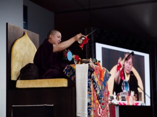 Thaye Dorje, His Holiness the 17th Gyalwa Karmapa, at the Europe Center. Photo: Tokpa Korlo.