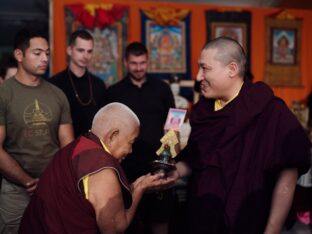 Thaye Dorje, His Holiness the 17th Gyalwa Karmapa, at the Europe Center. Photo: Tokpa Korlo.