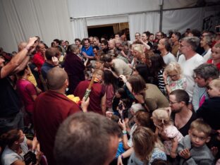 Thaye Dorje, His Holiness the 17th Gyalwa Karmapa, at the Europe Center. Photo: Tokpa Korlo.