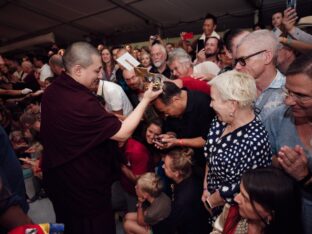 Thaye Dorje, His Holiness the 17th Gyalwa Karmapa, at the Europe Center. Photo: Tokpa Korlo.