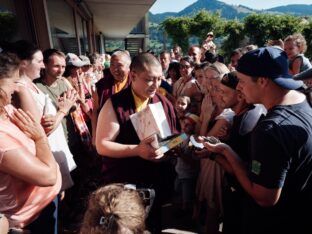 Thaye Dorje, His Holiness the 17th Gyalwa Karmapa, at the Europe Center. Photo: Tokpa Korlo.