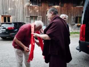 Thaye Dorje, His Holiness the 17th Gyalwa Karmapa, at the Europe Center. Photo: Tokpa Korlo.