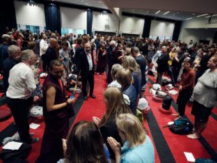 Thaye Dorje, His Holiness the 17th Gyalwa Karmapa, visits Harrogate and Manchester. Photo: Tokpa Korlo.