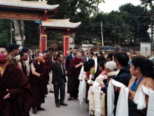 Thaye Dorje, His Holiness the 17th Gyalwa Karmapa, presided over the 2024 Kagyu Monlam in Bodh Gaya. Photo: Tokpa Korlo