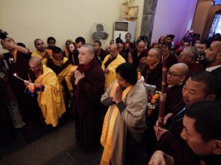 Thaye Dorje, His Holiness the 17th Gyalwa Karmapa, presided over the 2024 Kagyu Monlam in Bodh Gaya. Photo: Tokpa Korlo