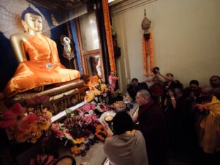 Thaye Dorje, His Holiness the 17th Gyalwa Karmapa, presided over the 2024 Kagyu Monlam in Bodh Gaya. Photo: Tokpa Korlo