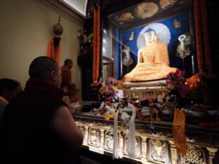 Thaye Dorje, His Holiness the 17th Gyalwa Karmapa, presided over the 2024 Kagyu Monlam in Bodh Gaya. Photo: Tokpa Korlo