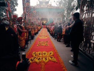 Thaye Dorje, His Holiness the 17th Gyalwa Karmapa, presided over the 2024 Kagyu Monlam in Bodh Gaya. Photo: Tokpa Korlo