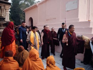 Thaye Dorje, His Holiness the 17th Gyalwa Karmapa, presided over the 2024 Kagyu Monlam in Bodh Gaya. Photo: Tokpa Korlo