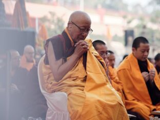 Thaye Dorje, His Holiness the 17th Gyalwa Karmapa, presided over the 2024 Kagyu Monlam in Bodh Gaya. Photo: Tokpa Korlo