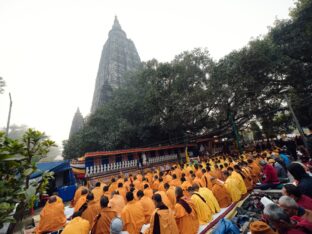 Thaye Dorje, His Holiness the 17th Gyalwa Karmapa, presided over the 2024 Kagyu Monlam in Bodh Gaya. Photo: Tokpa Korlo