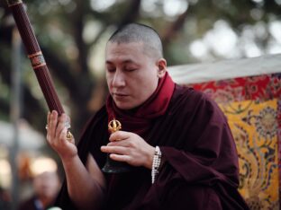 Thaye Dorje, His Holiness the 17th Gyalwa Karmapa, presided over the 2024 Kagyu Monlam in Bodh Gaya. Photo: Tokpa Korlo