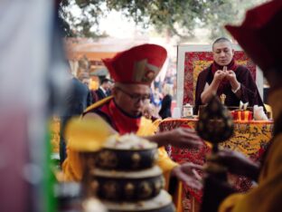 Thaye Dorje, His Holiness the 17th Gyalwa Karmapa, presided over the 2024 Kagyu Monlam in Bodh Gaya. Photo: Tokpa Korlo