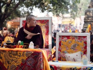 Thaye Dorje, His Holiness the 17th Gyalwa Karmapa, presided over the 2024 Kagyu Monlam in Bodh Gaya. Photo: Tokpa Korlo