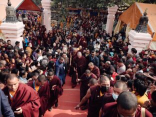 Thaye Dorje, His Holiness the 17th Gyalwa Karmapa, presided over the 2024 Kagyu Monlam in Bodh Gaya. Photo: Tokpa Korlo