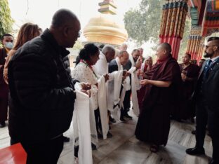 Thaye Dorje, His Holiness the 17th Gyalwa Karmapa, presided over the 2024 Kagyu Monlam in Bodh Gaya. Photo: Tokpa Korlo