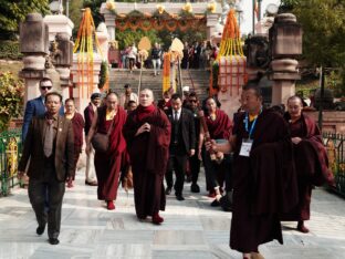 Thaye Dorje, His Holiness the 17th Gyalwa Karmapa, presided over the 2024 Kagyu Monlam in Bodh Gaya. Photo: Tokpa Korlo