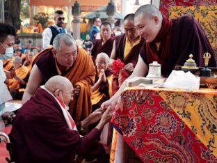 Thaye Dorje, His Holiness the 17th Gyalwa Karmapa, presided over the 2024 Kagyu Monlam in Bodh Gaya. Photo: Tokpa Korlo