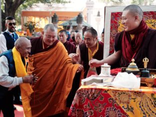 Thaye Dorje, His Holiness the 17th Gyalwa Karmapa, presided over the 2024 Kagyu Monlam in Bodh Gaya. Photo: Tokpa Korlo