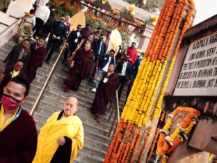 Thaye Dorje, His Holiness the 17th Gyalwa Karmapa, presided over the 2024 Kagyu Monlam in Bodh Gaya. Photo: Tokpa Korlo