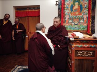 Thaye Dorje, His Holiness the 17th Gyalwa Karmapa, presided over the 2024 Kagyu Monlam in Bodh Gaya. Photo: Tokpa Korlo