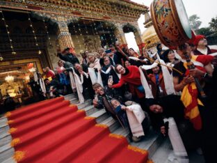 Thaye Dorje, His Holiness the 17th Gyalwa Karmapa, presided over the 2024 Kagyu Monlam in Bodh Gaya. Photo: Tokpa Korlo