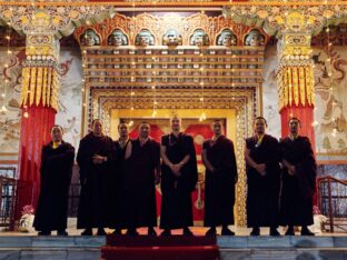 Thaye Dorje, His Holiness the 17th Gyalwa Karmapa, presided over the 2024 Kagyu Monlam in Bodh Gaya. Photo: Tokpa Korlo