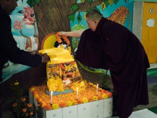 Thaye Dorje, His Holiness the 17th Gyalwa Karmapa, presided over the 2024 Kagyu Monlam in Bodh Gaya. Photo: Tokpa Korlo