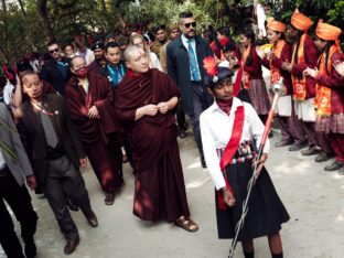 Thaye Dorje, His Holiness the 17th Gyalwa Karmapa, presided over the 2024 Kagyu Monlam in Bodh Gaya. Photo: Tokpa Korlo