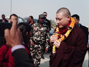 Thaye Dorje, His Holiness the 17th Gyalwa Karmapa, presided over the 2024 Kagyu Monlam in Bodh Gaya. Photo: Tokpa Korlo