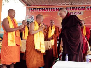 Thaye Dorje, His Holiness the 17th Gyalwa Karmapa, presided over the 2024 Kagyu Monlam in Bodh Gaya. Photo: Tokpa Korlo