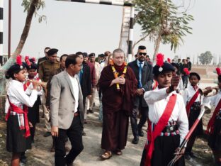 Thaye Dorje, His Holiness the 17th Gyalwa Karmapa, presided over the 2024 Kagyu Monlam in Bodh Gaya. Photo: Tokpa Korlo