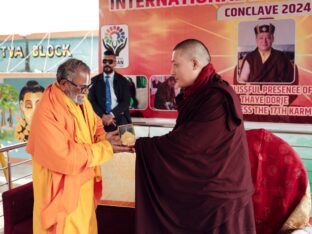 Thaye Dorje, His Holiness the 17th Gyalwa Karmapa, presided over the 2024 Kagyu Monlam in Bodh Gaya. Photo: Tokpa Korlo