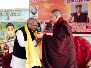 Thaye Dorje, His Holiness the 17th Gyalwa Karmapa, presided over the 2024 Kagyu Monlam in Bodh Gaya. Photo: Tokpa Korlo