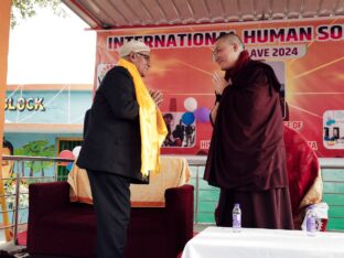 Thaye Dorje, His Holiness the 17th Gyalwa Karmapa, presided over the 2024 Kagyu Monlam in Bodh Gaya. Photo: Tokpa Korlo