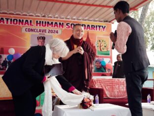 Thaye Dorje, His Holiness the 17th Gyalwa Karmapa, presided over the 2024 Kagyu Monlam in Bodh Gaya. Photo: Tokpa Korlo