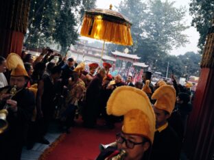 Thaye Dorje, His Holiness the 17th Gyalwa Karmapa, presided over the 2024 Kagyu Monlam in Bodh Gaya. Photo: Tokpa Korlo