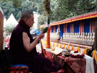 Thaye Dorje, His Holiness the 17th Gyalwa Karmapa, presided over the 2024 Kagyu Monlam in Bodh Gaya. Photo: Tokpa Korlo