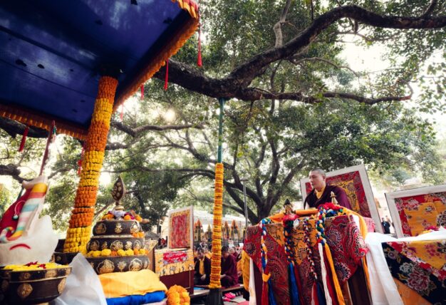 Thaye Dorje, His Holiness the 17th Gyalwa Karmapa, presided over the 2024 Kagyu Monlam in Bodh Gaya. Photo: Tokpa Korlo