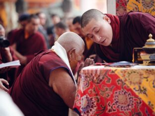 Thaye Dorje, His Holiness the 17th Gyalwa Karmapa, presided over the 2024 Kagyu Monlam in Bodh Gaya. Photo: Tokpa Korlo