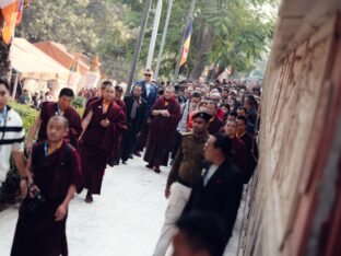 Thaye Dorje, His Holiness the 17th Gyalwa Karmapa, presided over the 2024 Kagyu Monlam in Bodh Gaya. Photo: Tokpa Korlo